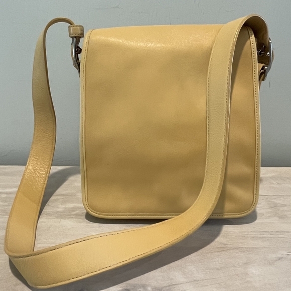 Coach Handbags - Vintage Coach Yellow Leather Legacy Flex Studio Shoulder Bag #9335 EUC